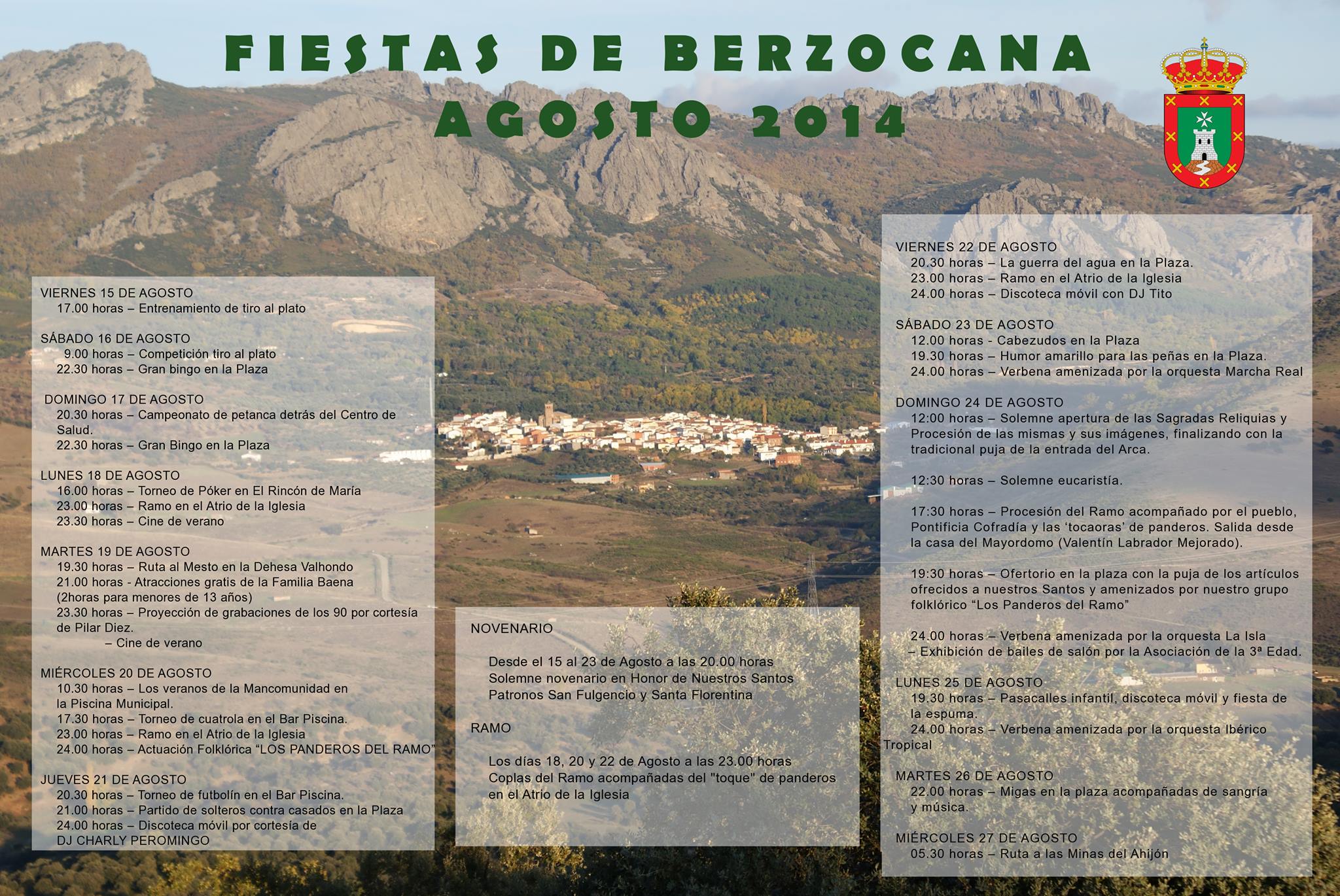 Fiestas patronales de San Fulgencio y San Florentina 2014 Berzocana